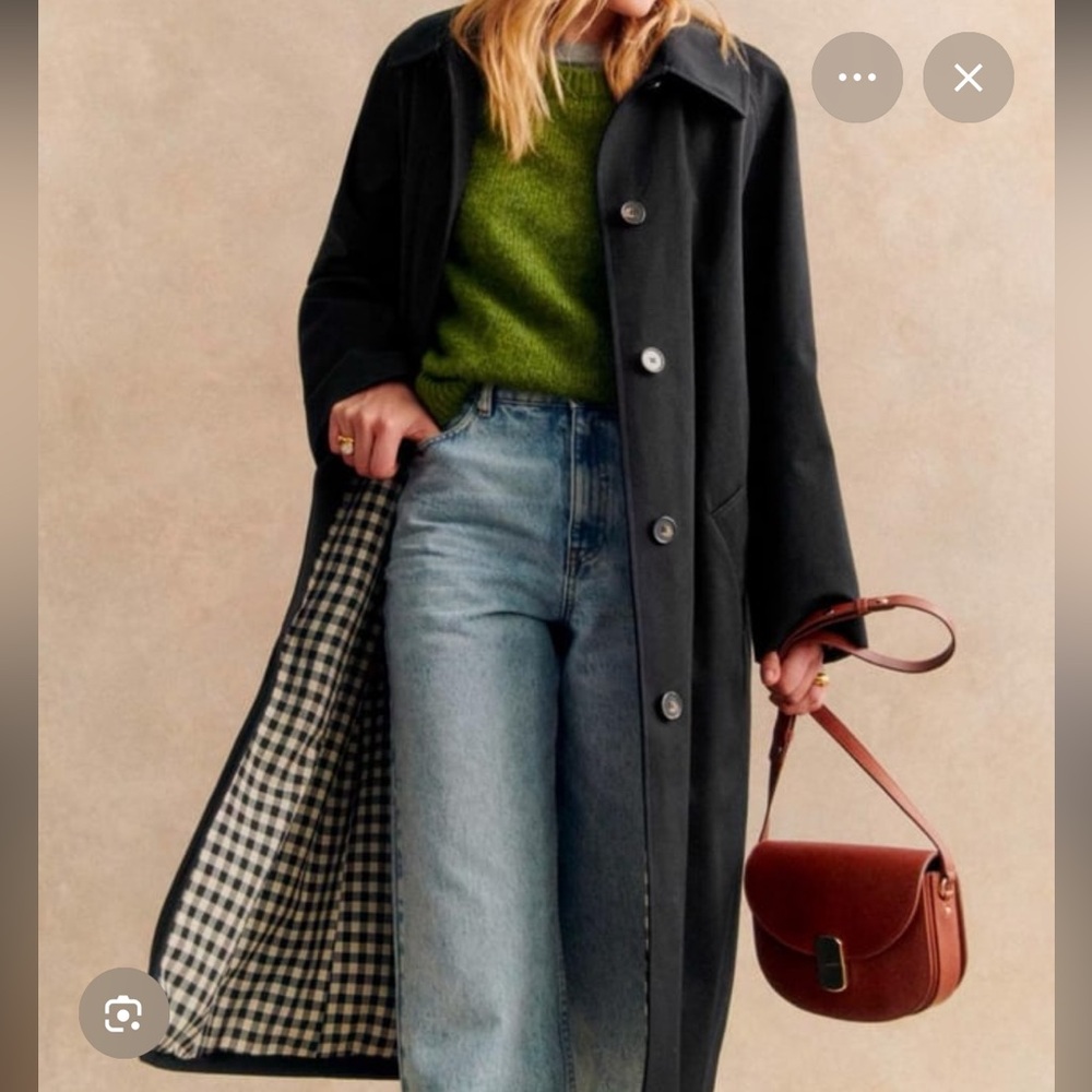 Sezane Clyde Coat - Black, Size 2 - Picture 2 of 6